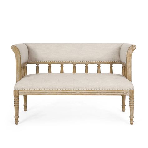 Laurel Foundry Modern Farmhouse Maelys 56.25'' Flared Arm Loveseat | Wayfair.ca Tufted Loveseat, Christopher Knight, Noble House, Traditional Fabric, Christopher Knight Home, Faux Leather Fabric, Laurel Foundry Modern Farmhouse, Furniture Legs, Settee