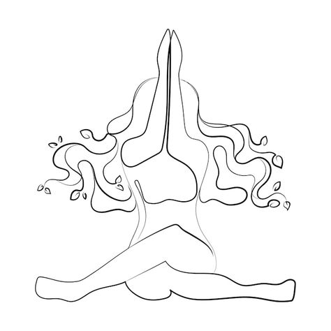 Premium Vector | Beautiful young woman practicing yoga, meditating line drawing vector.Young woman Minimal art Yoga Tree Pose, Yoga Drawing, Christian Sleeve Tattoo, Simple Drawings, Tree Drawings Pencil, Woman Yoga, Yoga Design, Easy Yoga Poses, Tattoo Women