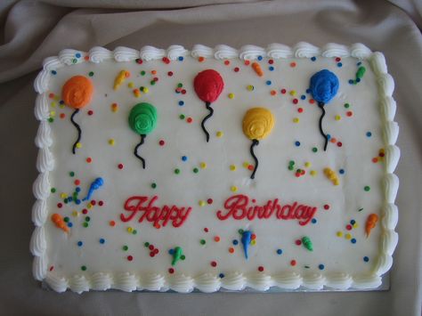 Balloon Birthday Cake | Flickr - Photo Sharing! Ballon Birthday Cake, Cake Balloon Decoration, Birthday Cake With Balloons, Balloon Birthday Cake, Balloon Cake Ideas, Cake Decorating Basics, Retirement Party Cakes, Congratulations Cake, Dairy Queen Cake