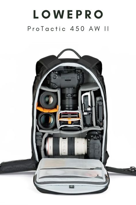 Lowepro ProTactic 450 AW II Rugged Backpack, Photography Gear Accessories, Dslr Backpack, Modular Backpack, Professional Cameras, Photography Gear, Camera Gear, Modular Design, Drones