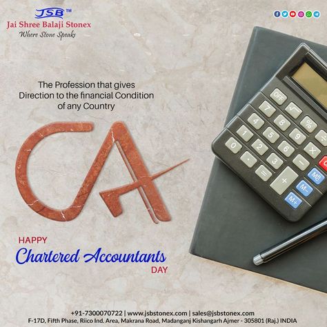 The professional that gives direction to the financial condition of any country. Happy Chartered Accountants Day! - Jai Shree Balaji Stonex #happycharteredaccountantsday #CAday #CA #charteredaccountant #finance #financialcondition #charteredaccountantday #profession #professional #accounts #audit #auditor #professionalday #jaishreebalajistonex #jsbstonex Chartered Accountant Day, Charted Accountant Wallpaper, Give Directions, Have Courage And Be Kind, Vision Board Affirmations, Chartered Accountant, Kitchen Interior Design Decor, Short Inspirational Quotes, Study Notes