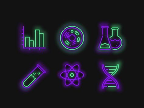 6 Neon Science Icons Sketch freebie - Download free resource for Sketch - Sketch App Sources Neon Science, Stem Room, Macbook Icon, Science Symbols, Neon Symbol, Resources Icon, Clever Logo Design, Ux Kits, Science Icons