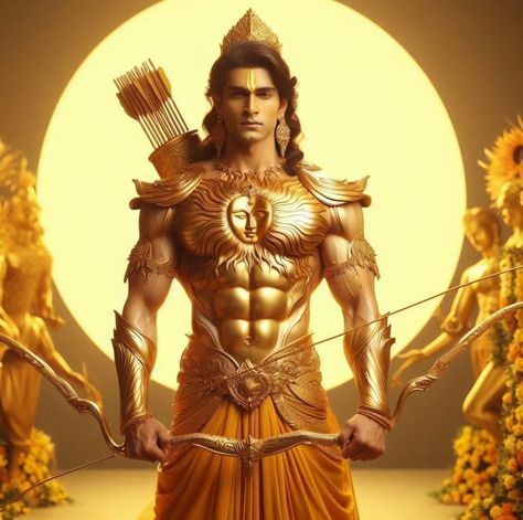 Surya Putra Karna, Maha Bharat, Divine Armor, The Six, Baby Murugan Paintings, Baby Murugan, Hair Tips For Men, Virtual Character, Beautiful Landscape Pictures