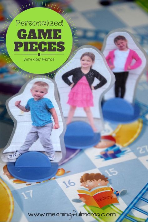 Personalized Game Pieces for Kids Diy Playing Cards, Playing Card Holder, Kind Photo, Skill Building, Game Boards, School Counseling, Game Pieces, Family Game Night, Craft Activities For Kids