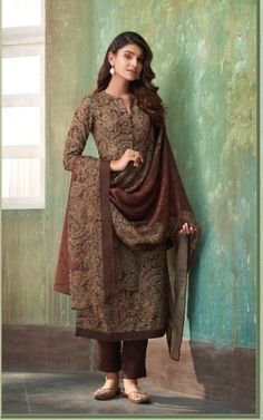 Fashion: #fashion, #style, #outfitinspiration, #beauty Winter Suits For Women Indian, Mirror Work Suit, Suit Designs Indian Style, Basic Blouse Designs, Suits For Women Indian, Contemporary Bridal, Woolen Dresses, Designer Kurti Patterns, Neck Designs For Suits