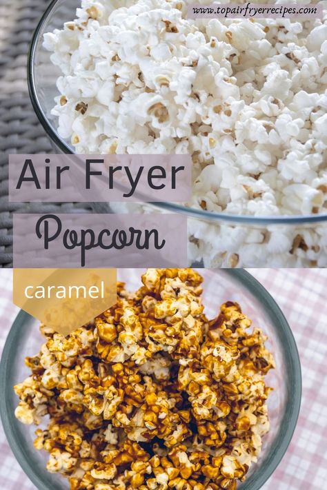 Air Fryer Popcorn Air Fryer Popcorn, Easy Stuffed Peppers, Cooks Air Fryer, Air Popped Popcorn, Popcorn Recipe, Soup Maker, Airfryer Recipes, Fry Recipes, Butter Popcorn