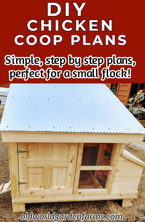 Easy Hen House Diy, Hen House Diy How To Build, How To Build A Chicken Coop From Pallets, Small Hen House Ideas, Hen House Plans, Chicken Coop For 3 Hens, Small Chicken Coop Diy Plans, Small Chicken Coop Plans Free, Small Simple Chicken Coop Diy