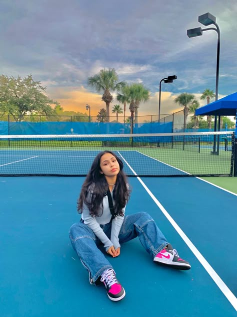 tennis court photoshoot Court Photoshoot, Tennis Court Photoshoot, Fun Photoshoot, Selfie Poses Instagram, Pic Pose, Insta Pictures, Instagram Ideas Photography, Model Poses Photography, Best Photo Poses