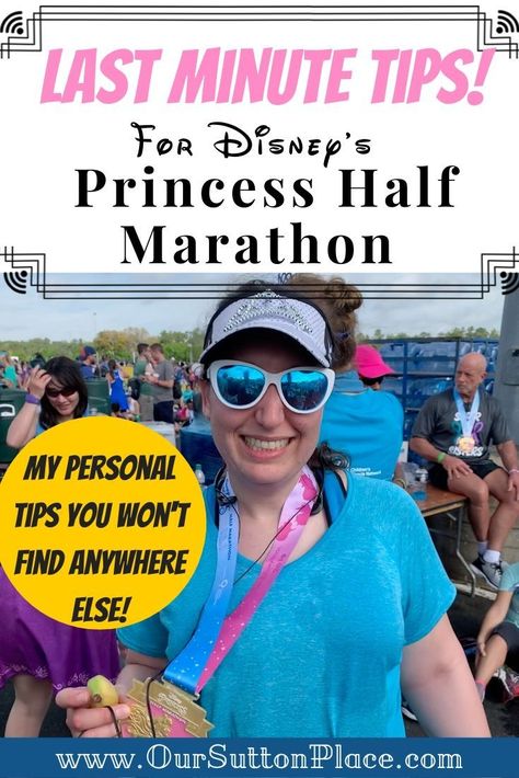 Looking for Last Minute Tips for the Disney Princess Half Marathon or any other Run Disney race? I’ve compiled my personal tips from my Princess Half Marathon experience. It includes how to avoid Expo crowds, how to easily keep your pace (ie: tech not involved), where to eat dinner, and more! #rundisney #DisneyPrincessHalfMarathon #RunDisneyTip Trail Running Training Plan, Princess Half Marathon Costumes, Trail Running Women, Disney Half Marathon, Sister Trip, Disney Races, Disney Princess Half Marathon, Running Marathon Training, Run Disney Costumes