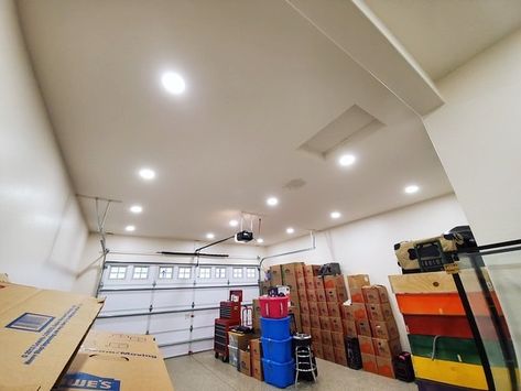 We hope everyone had a great holiday! We’ve just been over here working away. We added some recessed lighting to this large garage!   Get your estimate here: https://azrecessedlighting.com/request-an-estimate/  You can also call us at (623) 335-2274 Pot Lights In Garage, Garage Recessed Lighting, Garage Lighting Ideas Indoor, Garage Lights Interior Ceilings, Garage Lighting Interior Ceilings, Can Light Placement, Garage Lighting Ideas, Ceiling Can Lights, Canned Lights