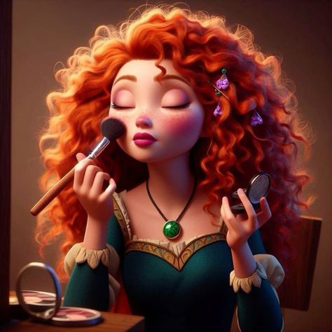 Merida Makeup Disney, Prenses Merida, Merida Costume, Titanic Art, Princess Fan Art, Pocket Princess, Princess Merida, Disney Brave, Disney Princess Fan Art