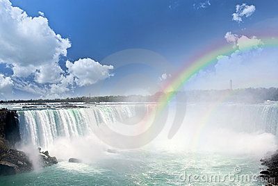 Rainbows At Niagara Falls - Download From Over 24 Million High Quality Stock Photos, Images, Vectors. Sign up for FREE today. Image: 8036752 Falling Waters, Canada Pictures, Niagara Falls Ny, New York Hotels, Thousand Islands, Free Camping, Family Road Trips, Vacation Packages, A Rainbow