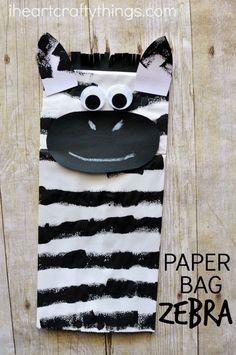 This paper bag zebra craft is great for a letter Z alphabet craft or after visiting the zoo. Using foam curlers to print the stripes onto your zebra is extra fun. Great zoo craft, animal craft and summer kids craft. Letter Z Crafts, Zebra Craft, Foam Curlers, Safari Crafts, Zoo Preschool, Jungle Crafts, Zoo Crafts, Zoo Animal Crafts, Zoo Activities