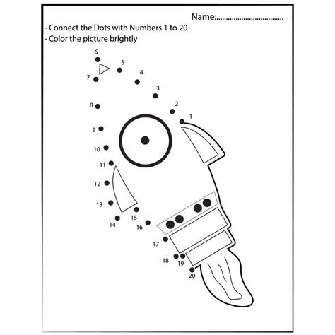 Connect The Dots Game, Color Activity, Dots Game, Game For Children, Funny Math, Math Coloring, Math Humor, Connect The Dots, Color Activities