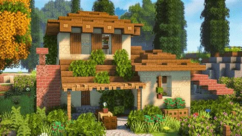 Top 10 Gorgeous Minecraft Italian House Ideas - TBM | TheBestMods Italy House Italian Villa, Italian House Ideas, Minecraft Italian, Minecraft Jungle House, Island Minecraft, Tuscan Houses, Mozzarella Sauce, Villa Minecraft, Minecraft Castle Blueprints