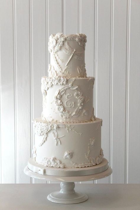 Wedding Cakes Classic Elegant, Elaborate Wedding Cakes, French Inspired Wedding Cake, 1940s Wedding Cake, Overpiped Wedding Cake, Regency Wedding Cake, Victorian Style Wedding Cake, Regal Wedding Cake, 1970s Wedding Cake