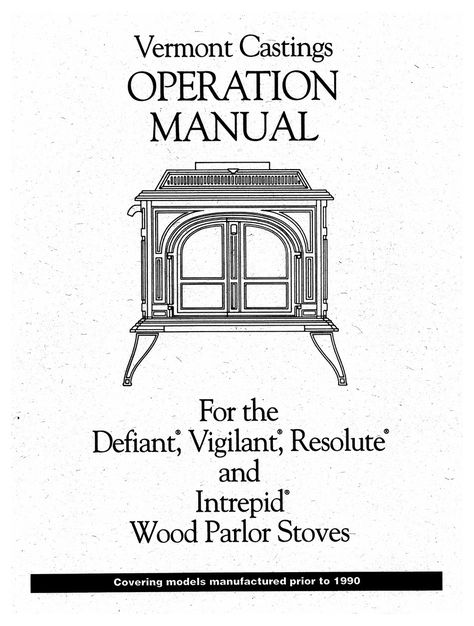 Vermont Castings Defiant Manual Online: Specifications. Woodstove Ideas, Vermont Castings, Vermont, It Cast, Wood