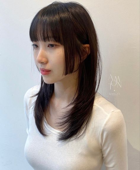 Curly Asian Hair, Hime Haircut, Haircut Ideas Trendy, Asian Hairstyles, Hime Cut, Hairstyle Ideas Easy, 90s Hair, Korean Haircut, Hair Inspiration Long