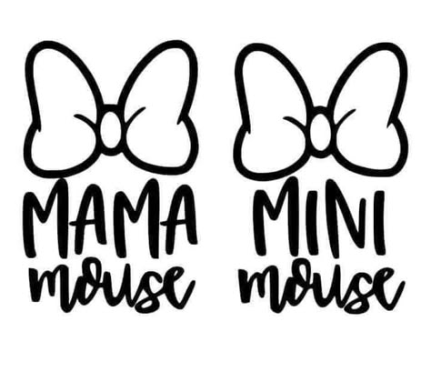 Minnie Mouse Cricut Ideas, Disney Silhouettes, Cricut Stencils, Idee Cricut, Cricut Explore Projects, Mama And Mini, Projets Cricut, Cricut Projects Beginner, Cute Shirt Designs