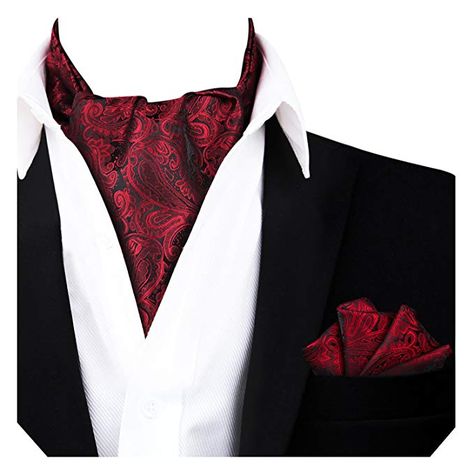 Ascot Cravat Men, Ascot Tie Men Outfit, Cravat Mens, Mens Pants Fashion Casual, Ascot Outfits, Gender Euphoria, Modern Paisley, Mens Ascot, Dapper Gentleman Style