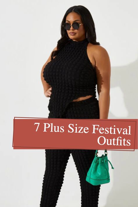 Plus Size Festival Outfits Rave Outfits For Curvy Women, Plus Size Festival Outfit Summer, Coachella Outfit Ideas Plus Size, Dubstep Outfits, Plus Size Rave Outfits, Plus Size Festival Outfit, Plus Size Festival, Plus Size Dresses For Party, Plus Size Outfits Casual