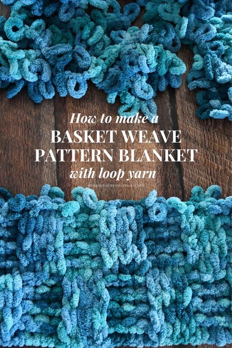 Yarn Baskets, Diy Finger Knitting, Finger Knitting Projects, Yarn Blanket, Yarn Basket, Basket Weave Pattern, Hand Knit Blanket, Pattern Blanket, Blanket Diy