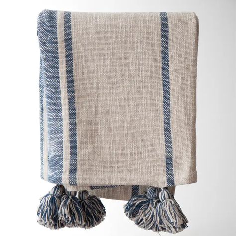 Wholesale Rebecca'S Grainsack Throw for your store | Faire Grain Sack Fabric, Farmhouse Fabric, Quilted Throw Blanket, Knit Throw Blanket, Grain Sack, French Countryside, Cotton Throw, Knitted Throws, Cotton Throws