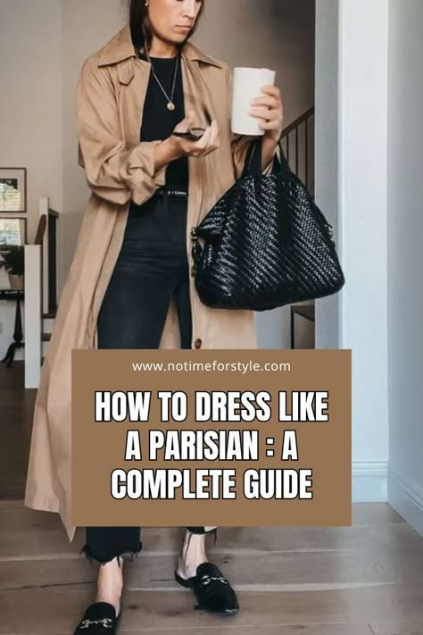 Master the art of Parisian chic with our complete guide on how to dress like a Parisian woman! From effortless elegance to timeless allure, unlock the secrets of French style. #ParisianChic #FrenchFashion #StyleGuide #EffortlessElegance #TimelessStyle #FashionInspiration #Fashionista #StreetStyle #Trendsetter #ParisianStyle #WardrobeEssentials French Style Work Outfit Parisian Chic, Business Casual French Work Outfits, Chic And Stylish Outfits, Parisian Woman Style, Dressing French Style, Comfy French Style, Classic French Capsule Wardrobe, Parisian Business Casual, Parisian Business Style