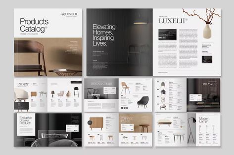 Square Product Catalog Brochure Template, Print Templates ft. product & catalogue - Envato Elements Product Catalog Design, Magazine Cover Template, Product Catalogue, Presentation Layout, Brochure Layout, Furniture Catalog, Portfolio Layout, Template Site, Home Appliance