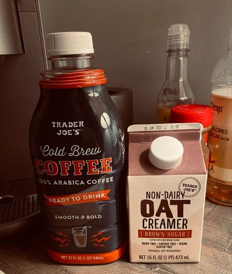 Trader Joe’s Coffee, Oat Milk Creamer, Apartment Recipes, Non Dairy Creamer, Joe Brown, Arabica Coffee, Trader Joe’s, Coffee Creamer, Trader Joe