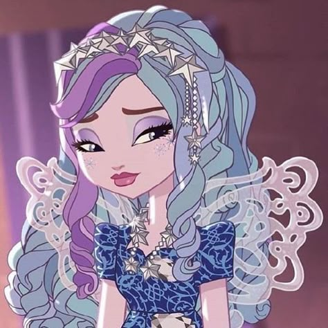 Farrah Goodfairy, A Cartoon Character, Ever After High, A Cartoon, Cartoon Character, Blue Hair, Ever After, Hair, Blue