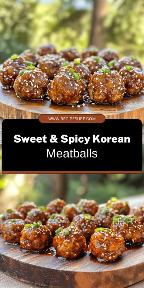 Elevate your dinner with these Sweet and Spicy Korean Meatballs! This easy recipe blends tender meat and a perfect mix of sweet and spicy flavors that everyone will adore. With just a few simple ingredients, you’ll create a dish that's impressive yet straightforward. Ready to impress your family or guests? Click to discover the full recipe and get cooking today! Unlock your inner chef with this flavorful favorite! Korean Meatballs Recipes, Korean Meatballs, Savory Meatloaf, Tasty Meatballs, Sweet And Spicy Sauce, Spicy Korean, Meatballs Easy, Tender Meat, One Pot Dinners