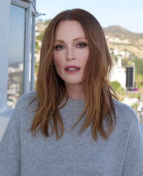 Julianne Moore Hair, Polished Casual, Julianne Moore, Red Hair Color, Strawberry Blonde, Sweater Fashion, Redheads, Red Hair, Hair Color