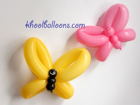 Butterfly balloon animals Easy Balloon Animals, Baloon Art, Butterfly Balloon, Animal Balloons, How To Make Balloon, Twisting Balloons, Butterfly Balloons, Balloon Modelling, Balloon Painting