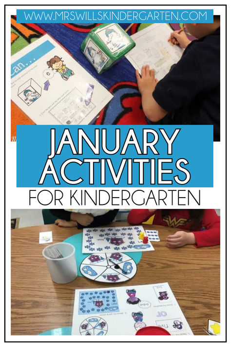 Are you looking for some engaging activities for your January lesson plans for kindergarten? Check out this post! I'm sharing some of my favorite January activities for kindergarten that your students will love. Click here to take a closer look at these kindergarten activities for January. Kindergarten Homeschool January, Kindergarten Units Themes, January Curriculum Preschool, Winter Lesson Plans Elementary, January Centers For Kindergarten, January Teaching Ideas, January In Kindergarten, January Themes Preschool, Winter Math Activities For Kindergarten