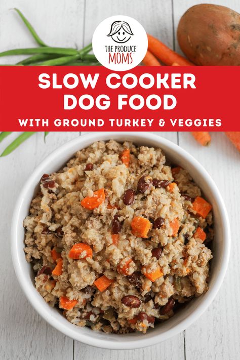 Easy Slow Cooker Dog Food with Ground Turkey and Veggies Slow Cooker Dog Food Recipes Crockpot, Ground Turkey Dog Food Recipes Crockpot, Homemade Dog Food With Ground Turkey, Vet Approved Homemade Dog Food Recipes Crockpot, Crockpot Dog Food Recipes Turkey, Crockpot Dog Food Recipes Ground Beef, Dog Food Crockpot Recipes, Food With Ground Turkey, Ground Turkey Dog Food Recipes