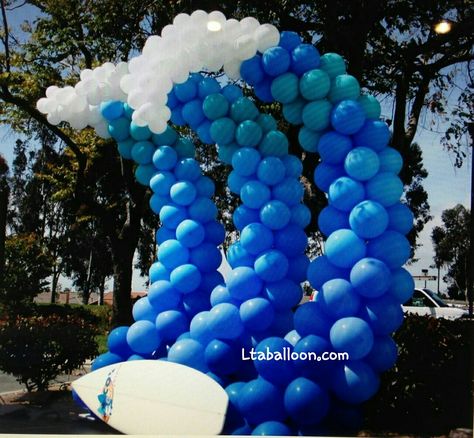 Rod Wave Party Ideas, Wave Party Decorations, Wave Balloons, Balloon Wave, Wave Backdrop, Vbs Ocean Theme, Nemo Birthday Party, Customer Appreciation Gifts, Balloon Tree