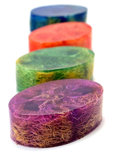 Loofah Soap Bars ⋆ Dream a Little Bigger Loofah Soap Diy, Diy Soap Bars, Easy Soap Recipes, Săpunuri Handmade, Soap Making Recipes, Loofah Soap, Soap Craft, Diy Body Care, Soap Maker