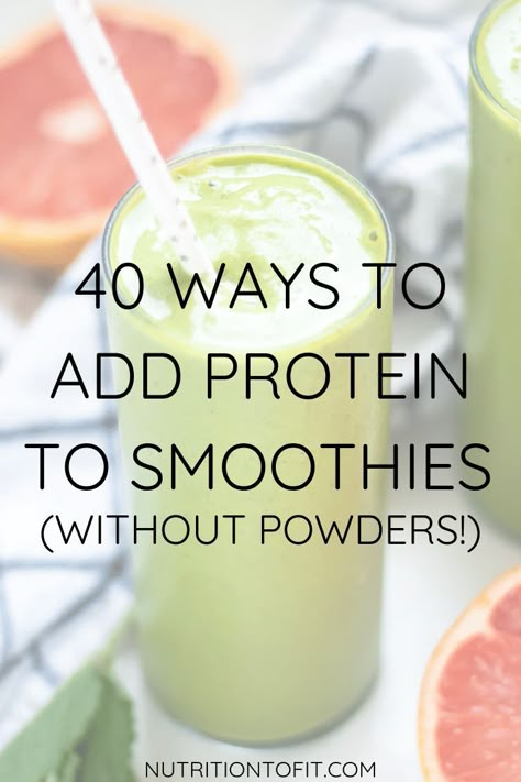 Add Protein To Smoothies, Protein Smoothie Recipes Healthy, High Protein Smoothie Recipes, High Protein Drinks, Protein Fruit, High Protein Smoothies, Protein Smoothies, Protein Smoothie Recipes, Smoothie Detox