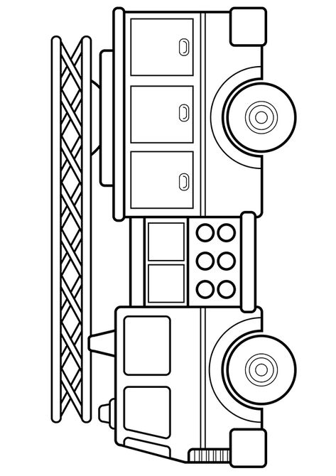 The Firefighter Truck Coloring Page Fire Safety Preschool, Truck Crafts, Truck Coloring Pages, Cars Coloring Pages, Boy Quilts, Coloring Pages To Print, Fire Truck, Coloring Book Pages, Coloring Pictures