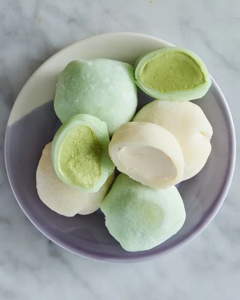 Mochi Ice Cream Recipe (5-Ingredients, Gluten-Free) | The Kitchn Making Mochi, Homemade Mochi, Mochiko Flour, Japanese Rice Cake, Piri Piri Sauce, Matcha Mochi, Mochi Ice, Mochi Recipe, Pint Of Ice Cream