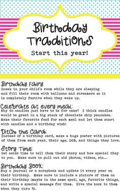 birthday traditions: Uppfostra Barn, Traditions To Start, Birthday Traditions, Birthday Book, Smart Parenting, Future Mom, Parenting Skills, Picture Collage, Positive Parenting