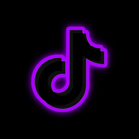 Neon Purple Tiktok Icon, Dark Purple Tiktok Icon, Neon Purple And Black App Icons, Dark Purple App Icons Aesthetic Neon, Neon Tiktok Icons, Neon Purple Aesthetic Icon, Purple Tiktok Icon, Aesthetic Instagram Logos, Purple Tiktok