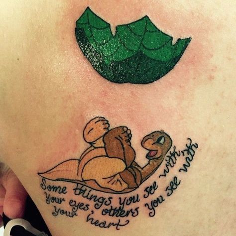 Little Foot Tattoos, Disney Sleeve Tattoos, Disney Sleeve, Dinosaur Tattoos, Underboob Tattoo, Foot Tattoos For Women, Harry Potter Tattoos, Disney Tattoo, Geniale Tattoos