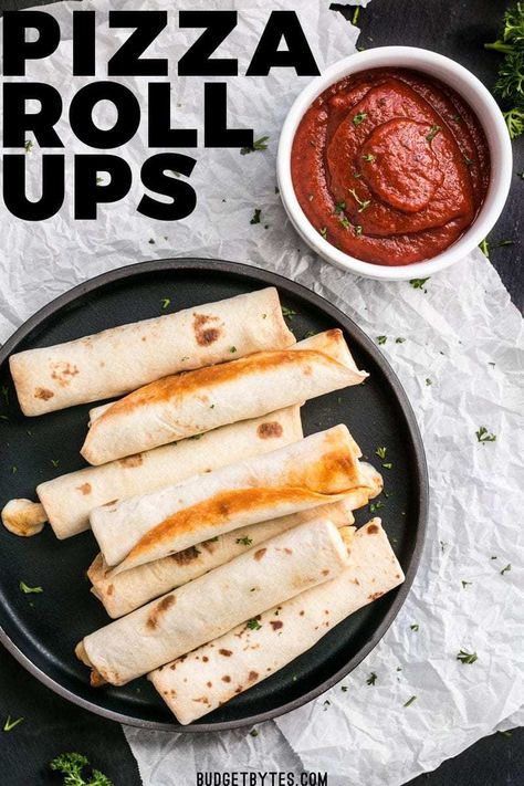 Pizza Roll Ups Pizza Roll Ups, Last Minute Appetizer, Pizza Roll Up, Nutrisystem Recipes, Pizza Roll, Tortilla Pizza, Christmas Recipes Appetizers, Pizza Rolls, Frozen Pizza