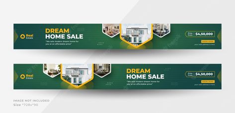 Premium Vector | Home sale real estate large web banner Long Banner Design, Horizontal Banner Design, Streaming Overlay, Real Estate Banner, Digital Advertising Design, Horizontal Design, Graphic Design Infographic, Story Design, Design Infographic