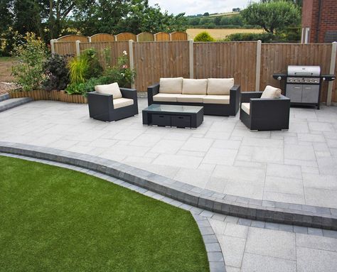 Garden Patio Ideas for Design - Decorifusta Design Per Patio, Moderne Have, Granite Paving, Contemporary Garden Design, Garden Patio Decor, Back Garden Design, Garden Paving, Garden Design Layout, Landscaping Garden