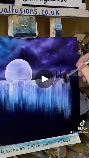 10K reactions · 1.6K shares | Epic Moon & Waterfall Oil Painting Art Visit my website Visualfusions.co.uk - #art #oilpainting #artist #creative #painting #paint #design #diy #drawing #painter #canvas #visualfusions #craft #designer #artistsofinstagram #canvas #painter #relaxing #bobross #satisfying #howtopaint #nature #thejoyofpainting #scenery #landscape #moon #waterfall #blending | Carl | LSR/CITY · Like A Prayer Moon Waterfall, Diy Drawing, Scenery Landscape, The Joy Of Painting, Paint Design, Creative Painting, Diy Canvas Art Painting, Design Diy, Diy Canvas Art