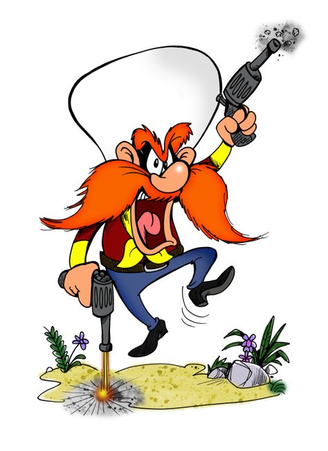 22 YOSEMITE SAM by Granitoons.deviantart.com on @DeviantArt #granitoons #looneytunes #yosemitesam #finktober "ANY ONE OF YOU LILLY-LIVERED BOW-LEGGED VARMINTS CARE TO SLAP LEATHER WITH ME?!  RIDIN' IN FER FINKTOBER, HERE'S THE MEANEST, WORSTEST, SHOOT-'EM-FIRST-IEST, EARLOBE-HURTIN-EST, RABBIT-HATIN'-EST COWBOY IN THE WEST!!!!!!!!!!! Yosemite Sam, Looney Tunes, Cartoon Character, To Share, Deviantart