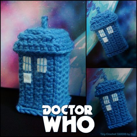 Crochet Tardis, Doctor Who Crochet, Mummy Craft, Doctor Who Crafts, Gift Hacks, Tiny Crochet, Nerd Crafts, Crochet Geek, Geek Crafts